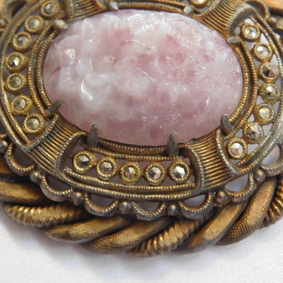 Vintage Marcasite Pin Brooch - Picture 5 of 9